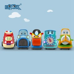 Kids Fun Rides Design Cute Cartoon Swing Car Machine Coin Operated Fiberglass Kiddie Rides