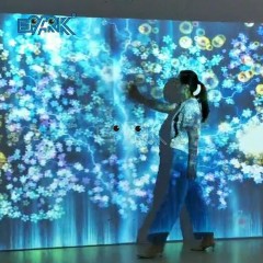 Indoor interactive Projection Decoration Interactive Projector System Immersive Romantic Flower Sea Wall Projection