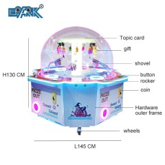 Coin Operated 4 Players Lollipop Games Vending Machine For Candy And Gumball Kids Arcade Machine
