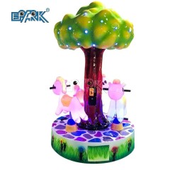 Indoor Amusement Ride 3 Seats Mini Carousel Coin Operated Carousel Merry Go Round