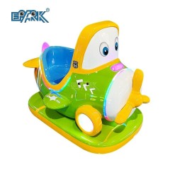 Coin Operated Kids Little Green Spaceship Kiddies Ride Swing Kiddie Ride Game Machine For Children