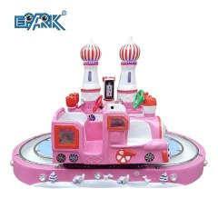 Indoor Coin Operated Fiberglass Round Castle Ride On Train Kiddie Ride Game Machine