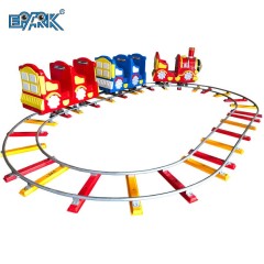 Kids Electric FiberglassTrain Amusement Park Rides 5 Seats Mini Track Train