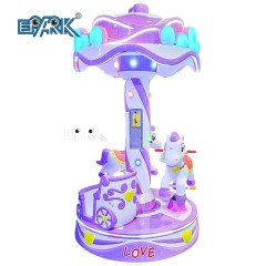 Children Indoor Amusement Park Equipment Merry Go Round Kids 3 seats Mini Carousel