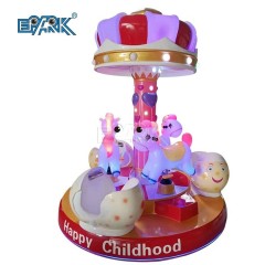 Indoor Amusement Park Happy Childhood 6 Seat Carousel For 6 Player Carousel Carnival Games