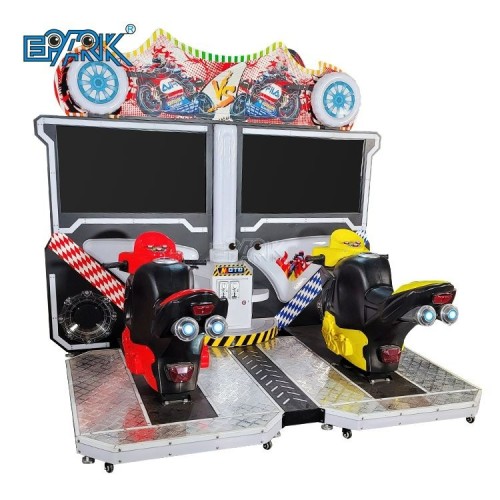 2 Player Coin Operated Lcd Simulation Arcade Racing Motor Game Machine For Kids