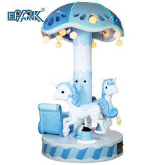 Attractive Coin Operated 3 Seats Mini Fairground Rides Small Carousel For Shopping Mall