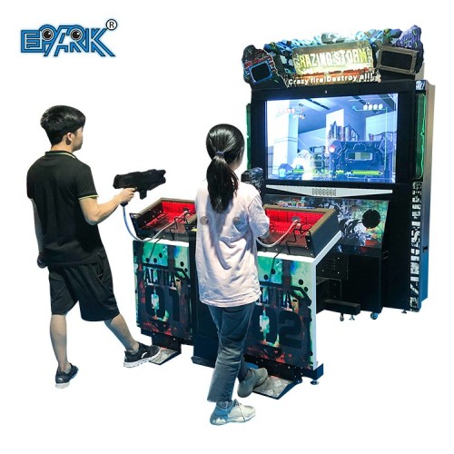 Coin Operated Razing Storm Electronic Gun Shooting Game Machine