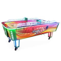 Amusement Park Indoor Game Curved Hockey Table Coin Redemption Game Machine With Light