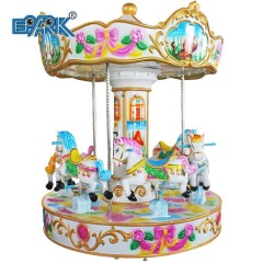 Amusement Park Kids Carousel Ride Carousel Horses 6 Seats Indoor Mini Carousel For Sale