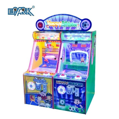 Kids Indoor Lottery Games Machine Happy Soccer 3 Amusement Arcade Game Machines Happy Athletes Token Coin Pusher Gaming Machine