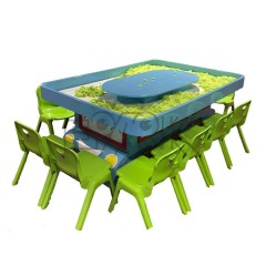 Indoor outdoor playground kids art table sand and water table equipped space sand /toys
