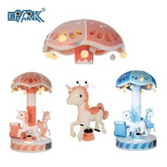 Attractive Coin Operated 3 Seats Mini Fairground Rides Small Carousel For Shopping Mall