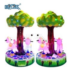 Amusement Park Attractive Flashing Musical Kids Rides Tree Carousel With 3 Seats