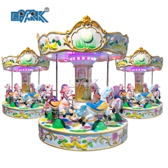 Amusement Park Kids Arcade Machine 6 People Carousel Ride Coin Operated Kiddie Ride