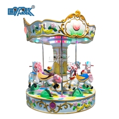 Amusement Park Kids Arcade Machine 6 People Carousel Ride Coin Operated Kiddie Ride