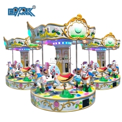 Amusement Park Kids Arcade Machine 6 People Carousel Ride Coin Operated Kiddie Ride