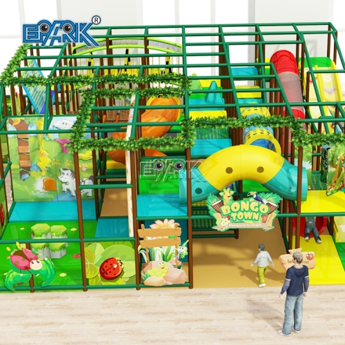 Ce Certificated 300 Sqm Kids Indoor Slides Park With Soft Play, Trampoline, Climbing Wall, Building Block House