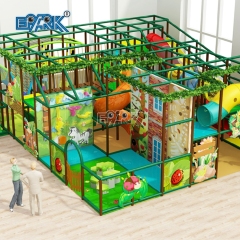 Ce Certificated 300 Sqm Kids Indoor Slides Park With Soft Play, Trampoline, Climbing Wall, Building Block House