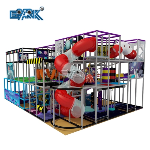 Amusement Indoor Outdoor Commercial Blue Amusement Park Equipment Soft Play Big Ball Kids Playground With Large Slide