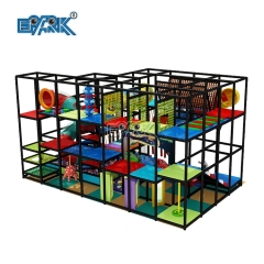 Indoor Playground Kids Fitness Attractions Soft Play Games Big Rainbow Rope Climbing Net