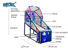 Amusement Equipment Basketball Arcade Game Machine Coin-operated Crazy NBA Basketball Machine