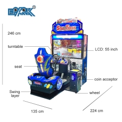 Amusement Park Electrical Games Coin Pperated Racing Arcade Machine Speed Track Dynamic Speed Car