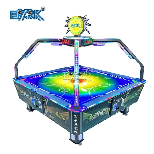 Indoor Sports Coin Operated Game Machines 4 Person Air Hockey Table