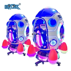 Amusement Park Coin Operated Game Machine Swing Machine Rockets Kiddie Ride With Light And Music