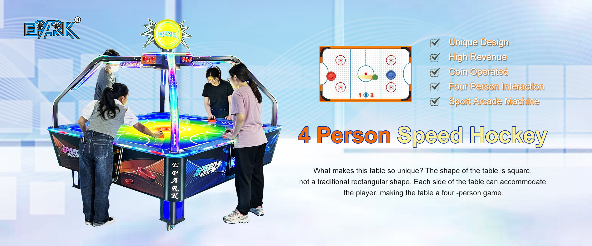 EPARK Patent 4-Person Speed Hockey