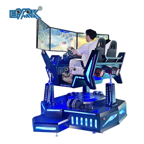 Amusement Park Three Screens 6 dof 9D Virtual Reality VR Car Driving Simulator For Sale