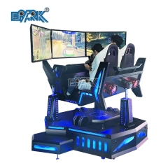 Amusement Park Three Screens 6 dof 9D Virtual Reality VR Car Driving Simulator For Sale