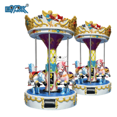 Indoor Playground 3 Seats Kiddie Carousel Rides Mini Merry Go Round Kids Carousel Horse Rides For Sale