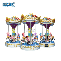 Indoor Playground 3 Seats Kiddie Carousel Rides Mini Merry Go Round Kids Carousel Horse Rides For Sale