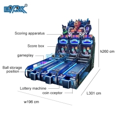 EPARK 3 Players Ball Thrower Sports Arcade Game Bowling Machine