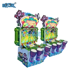 Two Players Tambourine Tribe Electronic Coin Operated Arcade Amusement Drum Music Game Machine