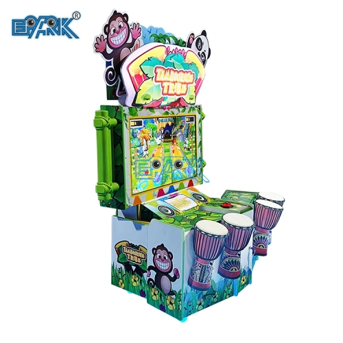 Two Players Tambourine Tribe Electronic Coin Operated Arcade Amusement Drum Music Game Machine