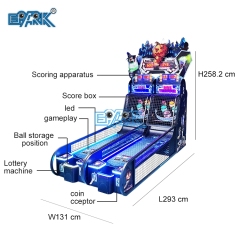 Double Player Ball Thrower Coin Operated Game Machine Arcade Bowling Machine Kids Redemption Games