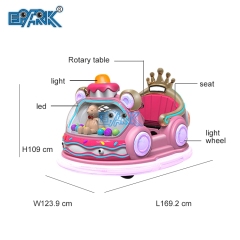 Customizable Color Amusement Park 48V Electric 24V Battery Bumper Car Kids