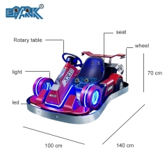 Battery Operated Go Kart Single Seat With Adjustable Rails Indoor Kids Battery Powered Go Kart