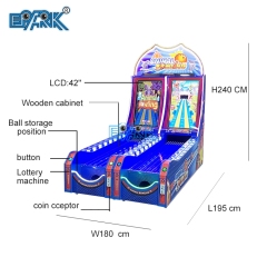 Amusement Park Indoor Sport Game Machine Coin Operated Double Player Animal Bowling Arcade Bowling Game Machine