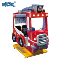 Factory Cheap Price 4 Seats Fire Truck Fiberglass Swing Game Swing Music Electric Kiddie Ride For Sale
