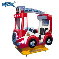 Factory Cheap Price 4 Seats Fire Truck Fiberglass Swing Game Swing Music Electric Kiddie Ride For Sale