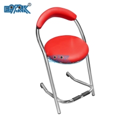 Manufacturer Direct Wholesale Classic Stainless Steel Red Padded Arcade Machine Center Chair