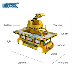 Indoor Entertainment Versatile Engineer Excavator Building Block Sand Table Kids Toys Game Machine