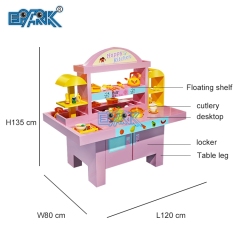 Popular Kids Pretend Play Simulation Plastic Kitchen Toy With Light