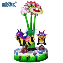 Amusement Park Mini Children Carousel Equipment 3 Players Bee Carousel Horse Rides Outdoor Indoor Kiddie Ride