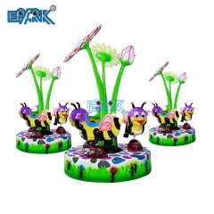Coin Operate Game Machine Amusement Park Ride 3 Seats Bee Carousel Playground Equipment