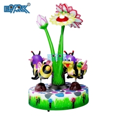 Amusement Park Mini Children Carousel Equipment 3 Players Bee Carousel Horse Rides Outdoor Indoor Kiddie Ride