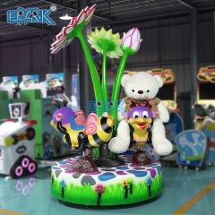 Coin Operate Game Machine Amusement Park Ride 3 Seats Bee Carousel Playground Equipment